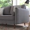 Flash Furniture Stone Gray Faux Linen Sofa with Wooden Legs IS-VS100-GY-GG - alternate 10